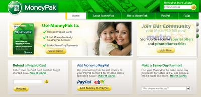 MoneyPak: Send Money To Paypal without Bank Account