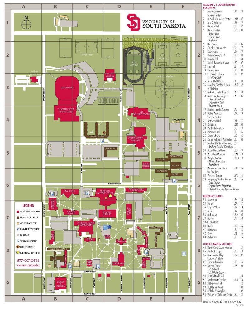 USD campus maps | Archives and Special Collections Blog