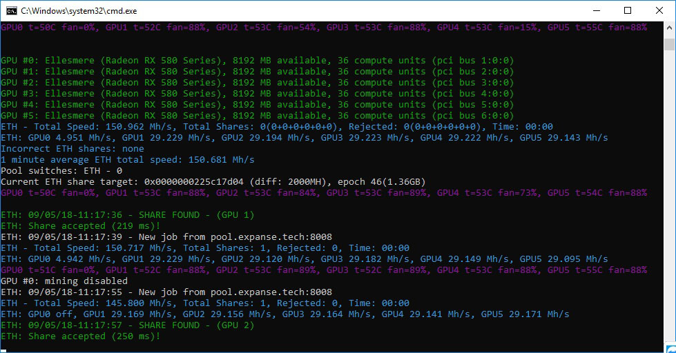 Expanse (EXP) mining calculator