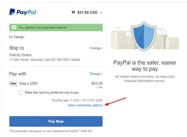 How do I convert my money to another currency in PayPal? | PayPal US