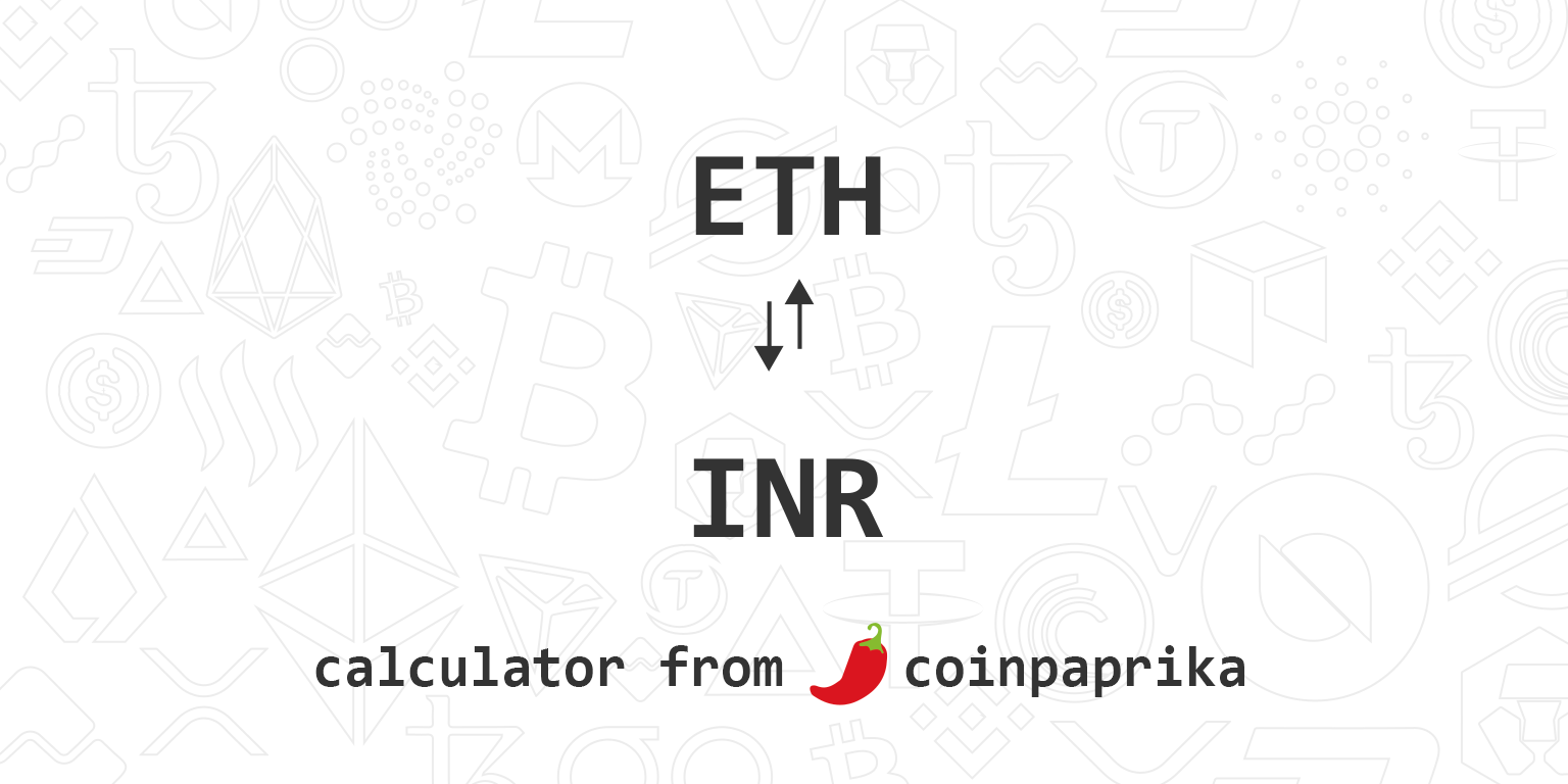 1 INR to ETH - Indian Rupees to Ethereum Exchange Rate