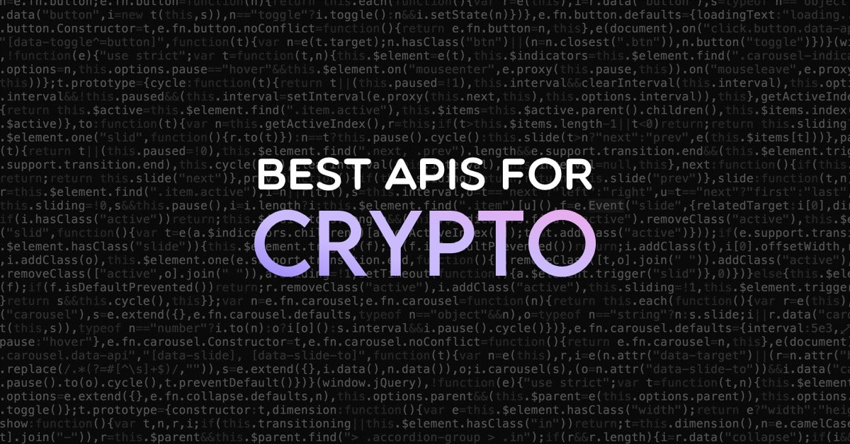 GitHub - CoinQuanta/awesome-crypto-api: A collaborative list of cryptocurrency APIs