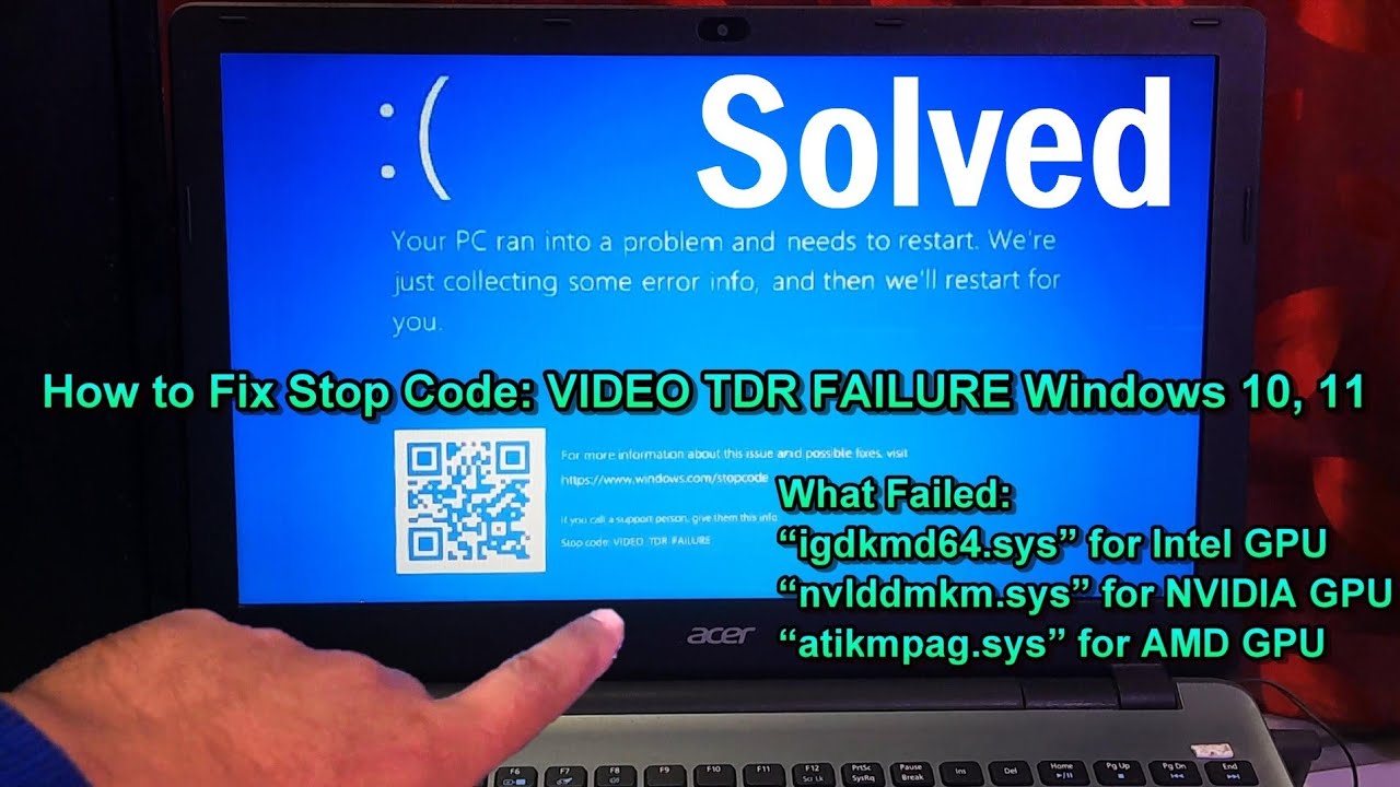 VIDEO TDR FAILURE on iH, Nvidea Laptop - Microsoft Community