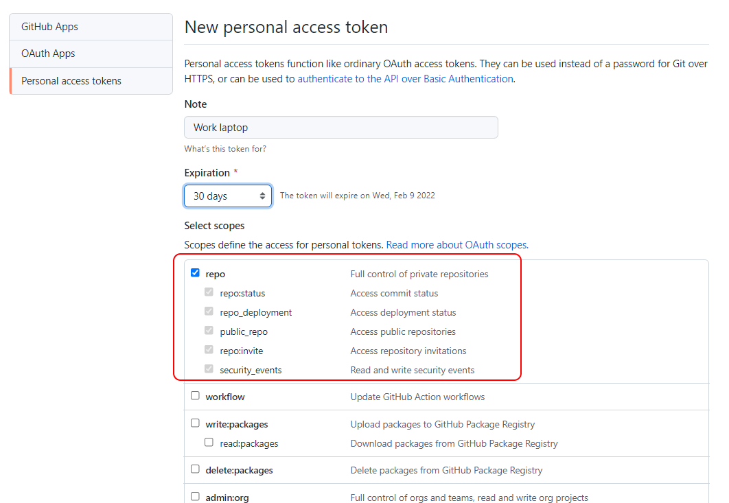 Generate a GitHub Personal Access Token for Private Composer Packages · GitHub