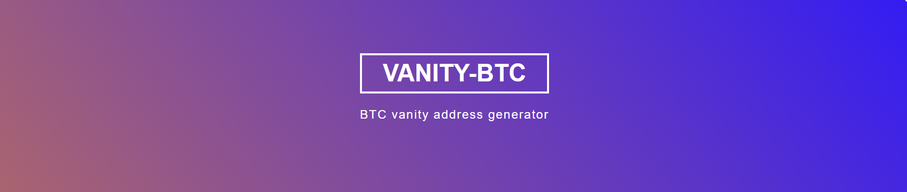 Bitcoin Vanity Address Generator » Custom Bitcoin Vanity Address