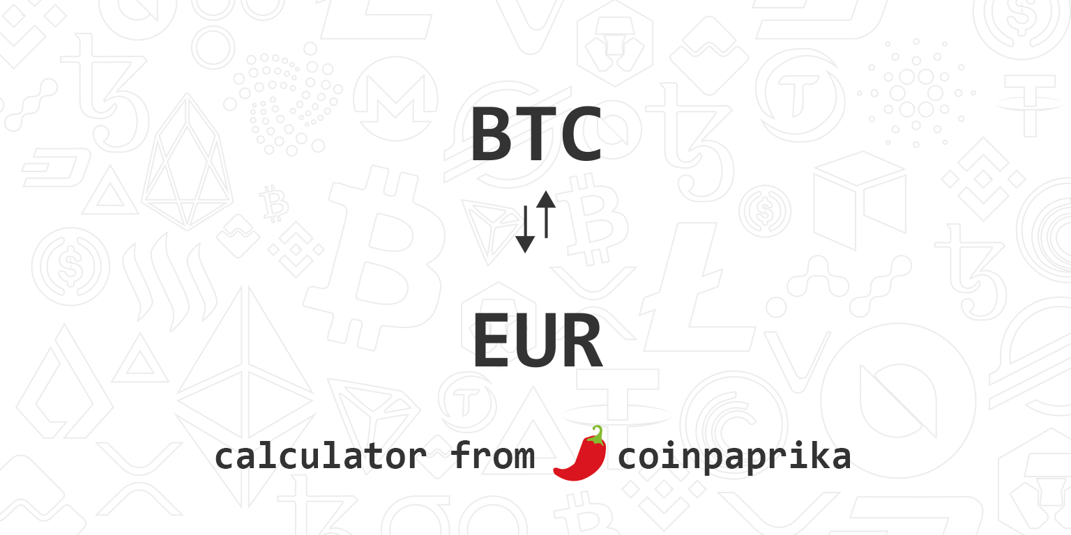 Bitcoin to Euro or convert BTC to EUR