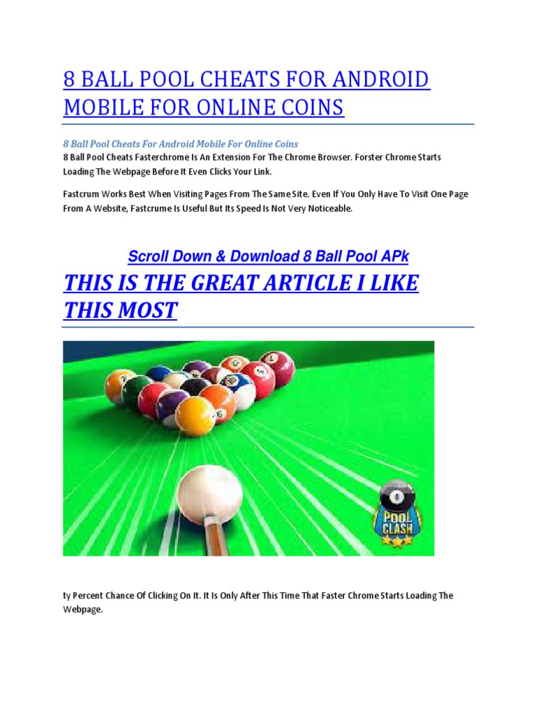 8 Ball Pool Hack MOD APK Download (Unlimited Coins)