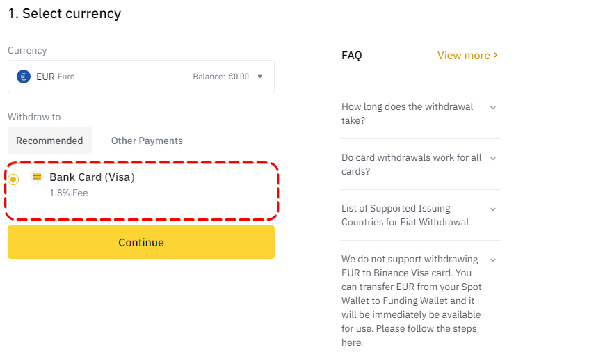 How to Withdraw to a Bank Account from Binance