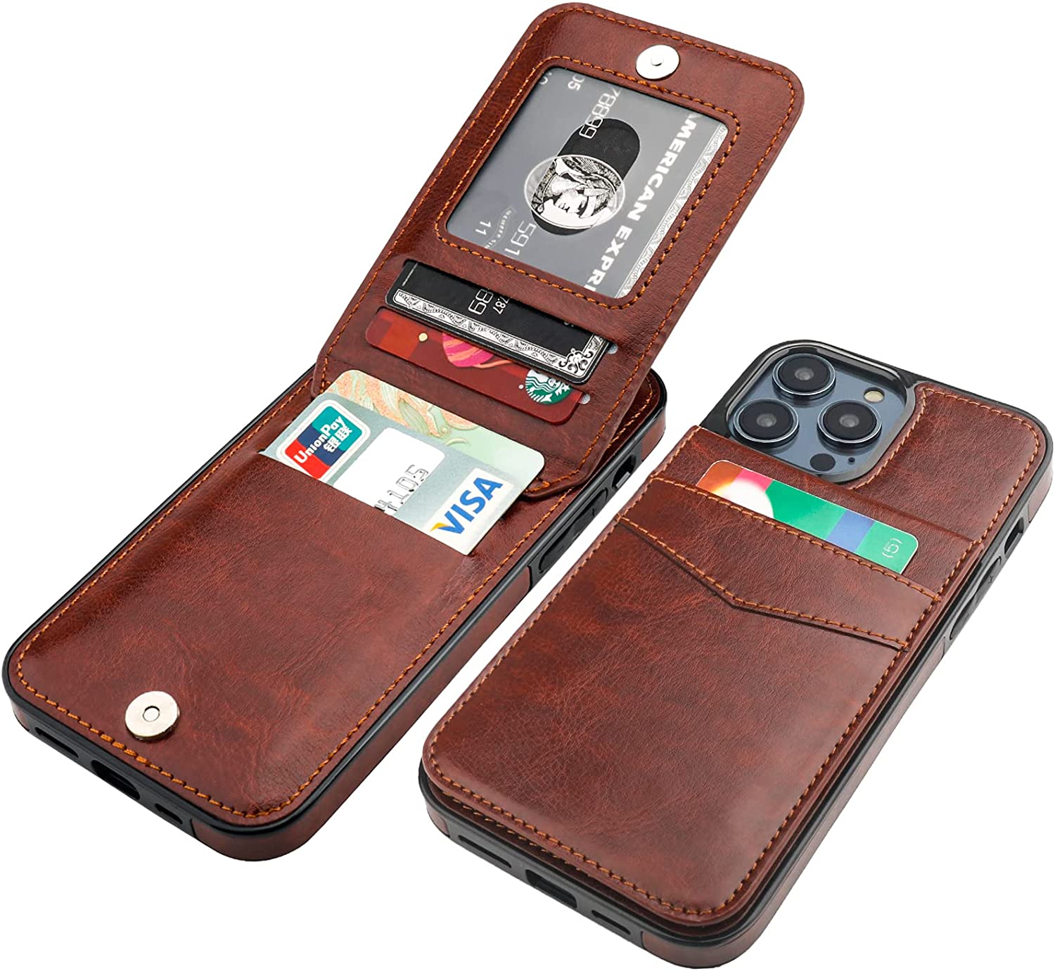 iPhone 14 Pro Leather Wallet Case- Red - The Personal Print