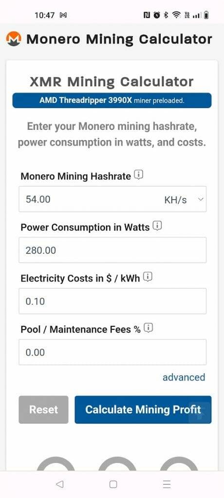 CPU Mining Calculator. What to Mine on CPU