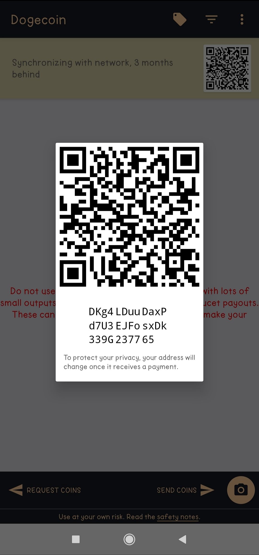 DH5yaieqoZN36fDVciNyRueRGvGLR3mr7L - Dogecoin Address