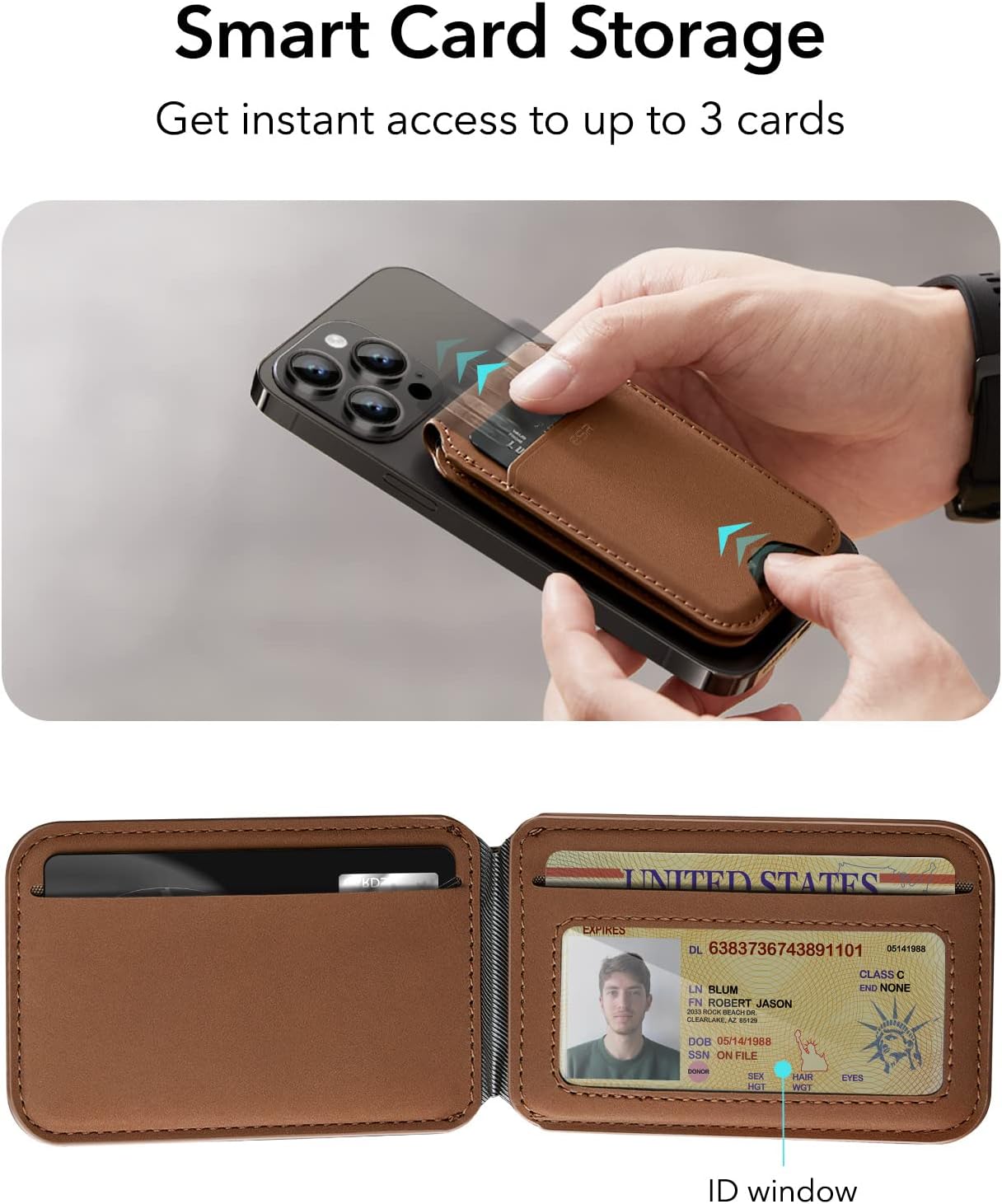 ESR HaloLock Vegan Leather Wallet – Mobilestop