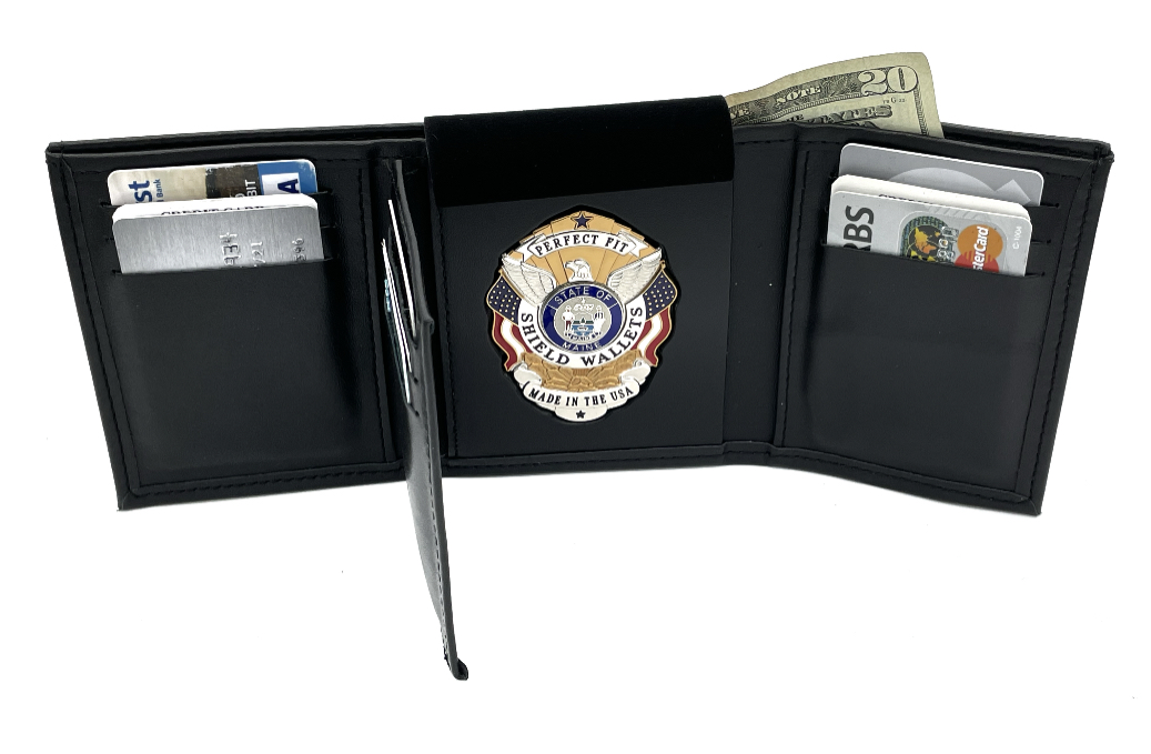 Trifold Badge Wallets Handmade in the USA | We offer Personalization – Bull Sheath Leather