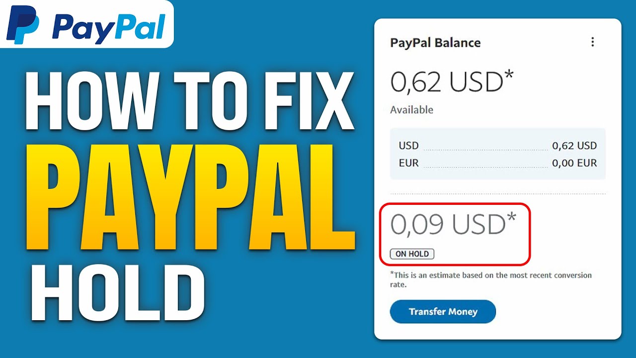 New PayPal account – payments on hold and accessing your money quicker | PayPal US