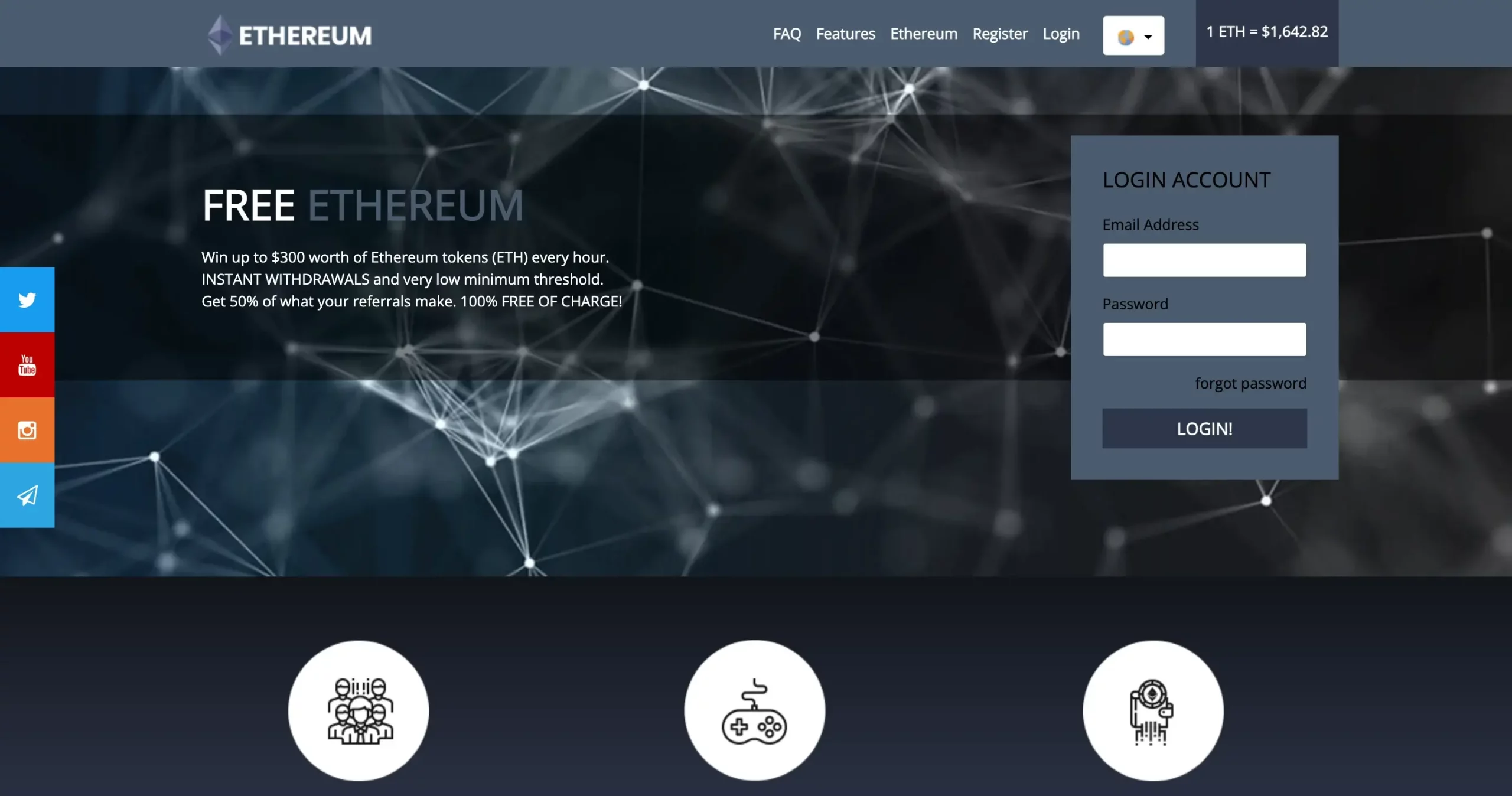 Ethereum (ETH) Faucet - Free Ethereum Every Hour!