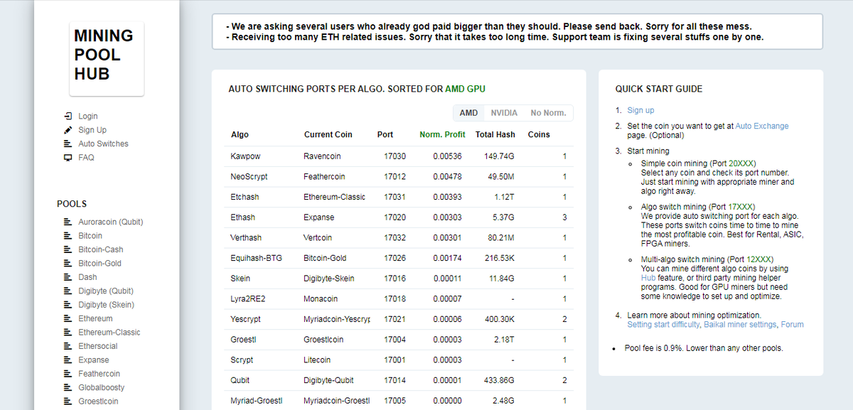 Mining Pool Stats