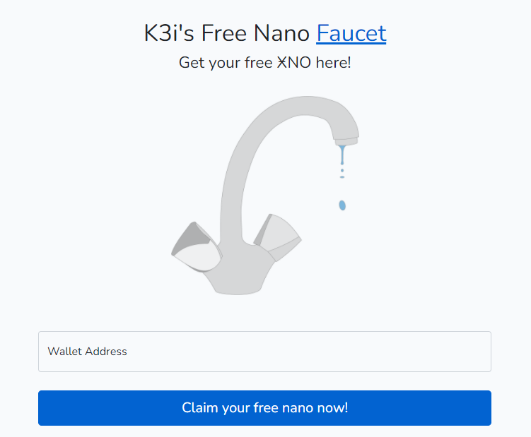 Nano Faucet - Nanswap