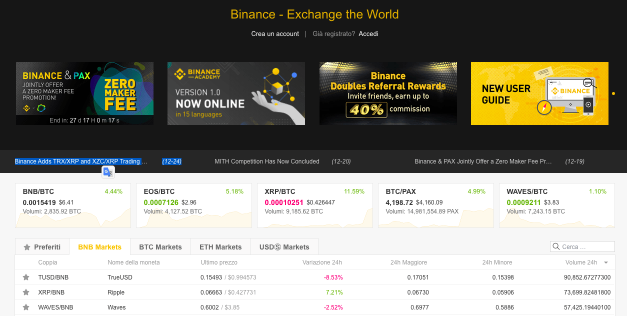 Binance to Add Fiat-to-Crypto OTC Trading in a Month, Co-Founder Says - CoinDesk