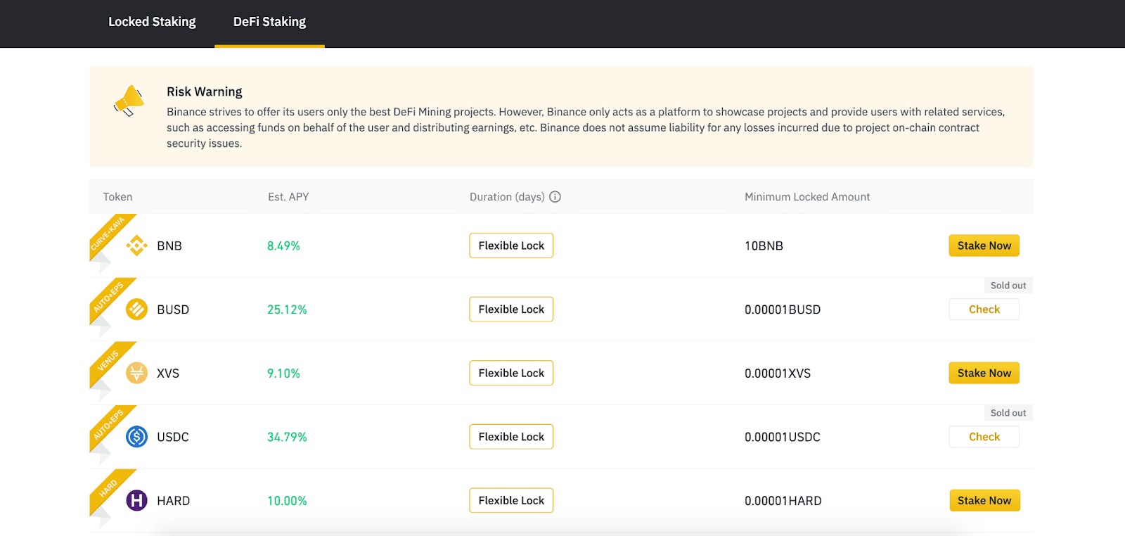 Get Notification if a new staking option is available on Binance