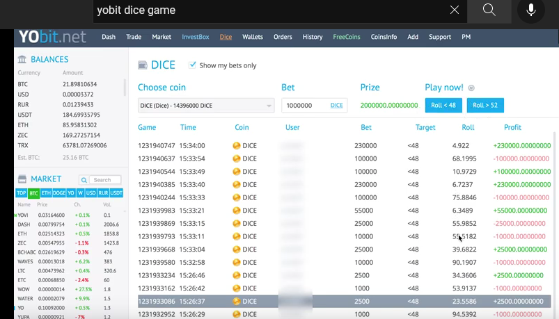 DICE/DOGE - Buy Dice + Gift Fast USD!