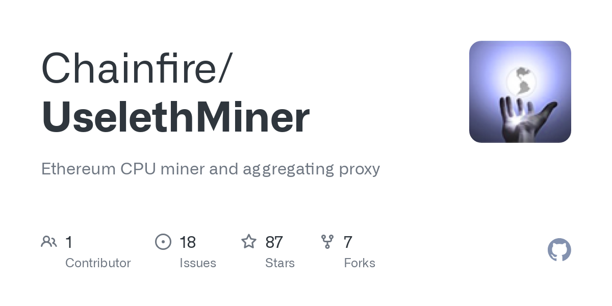 GitHub - Chainfire/UselethMiner: Ethereum CPU miner and aggregating proxy