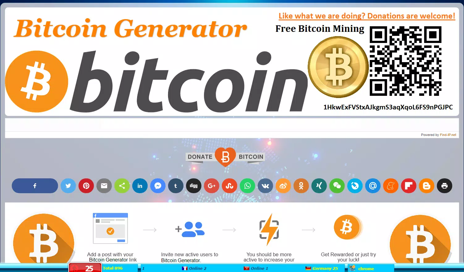 Generate free online random Bitcoin addresses +> GeneratePlus