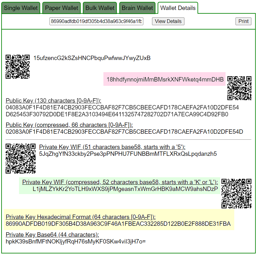 How to create a Bitcoin wallet address from a private key