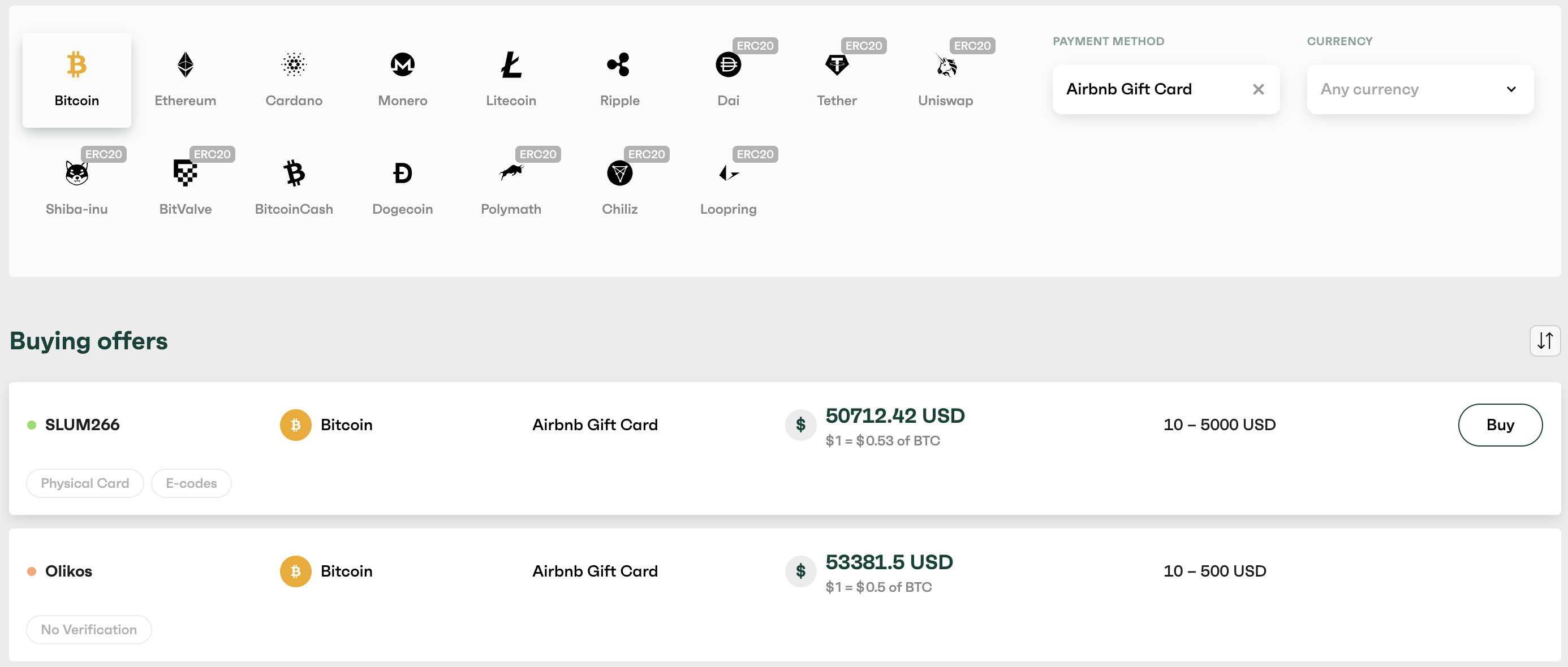 How to Buy Airbnb Gift Card with Bitcoin