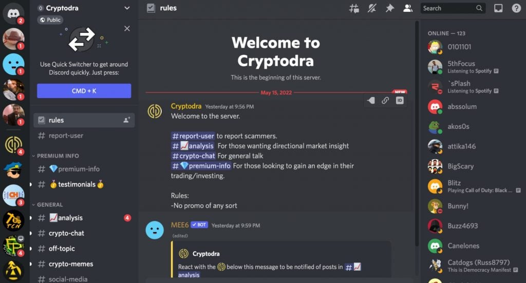 Crypto Communities on Discord - Unita