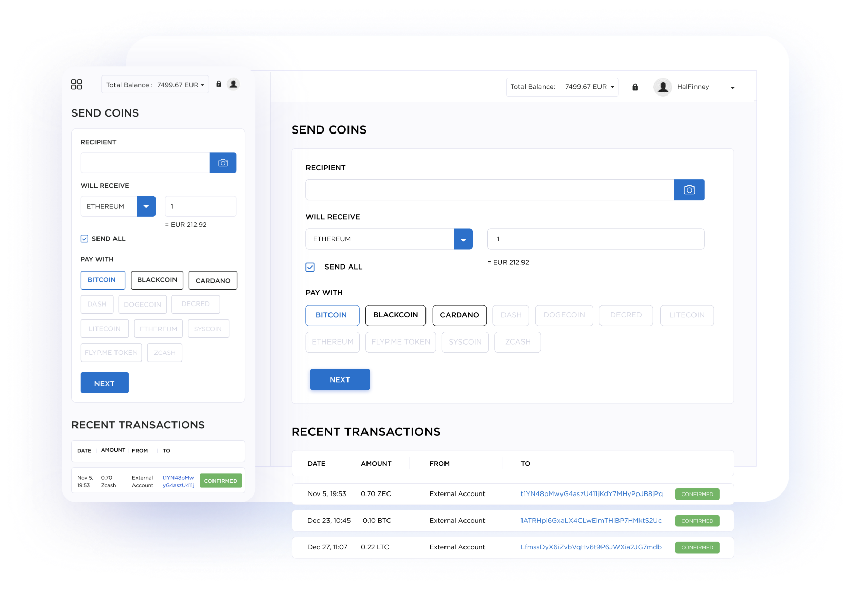 Bitcoin, Ethereum and ERC20 crypto wallets with exchange Plugin — bitcoinlove.fun