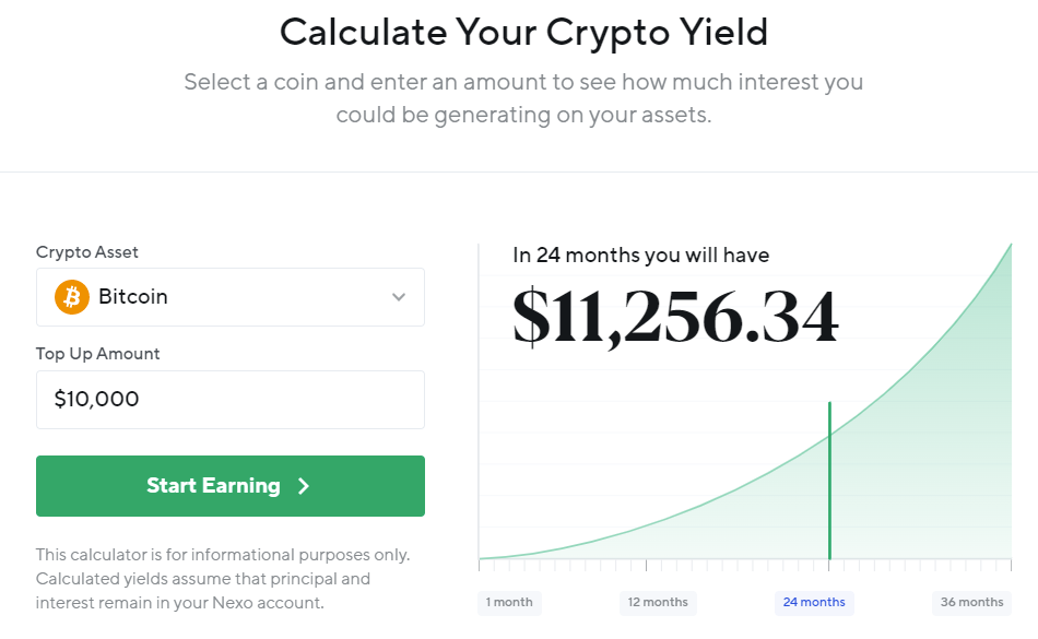 Nexo (NEXO) Staking Crypto Calculator