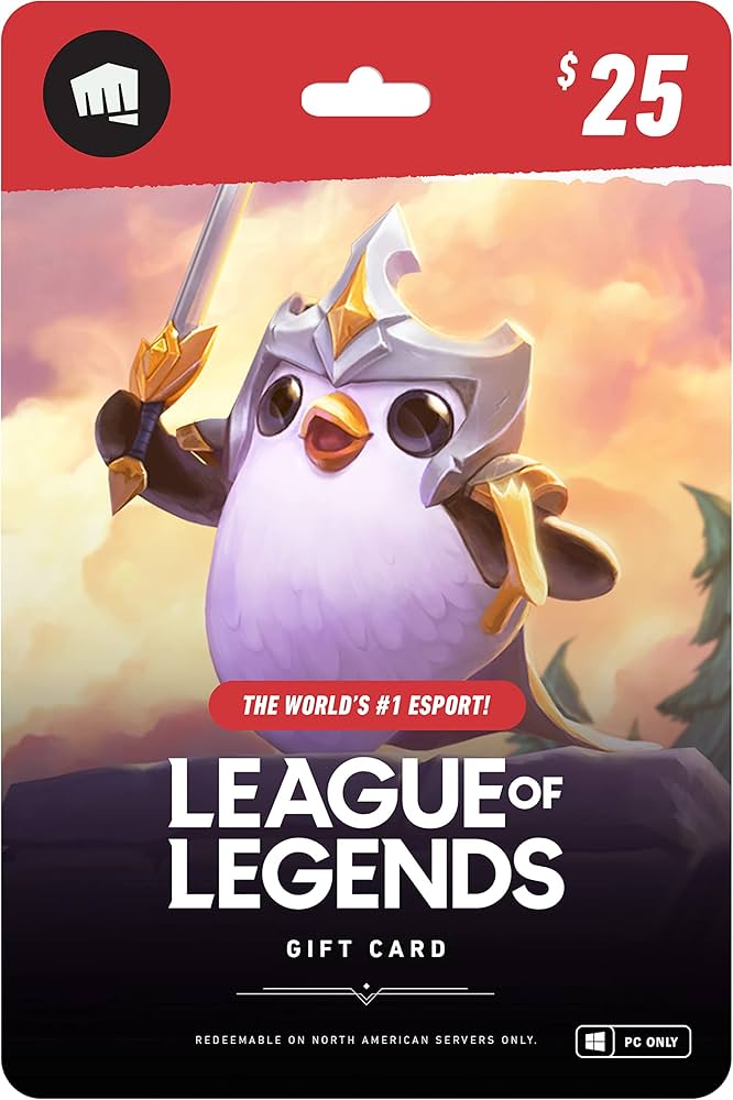 bitcoinlove.fun: League of Legends $25 Gift Card - NA Server Only [Online Game Code] : Video Games