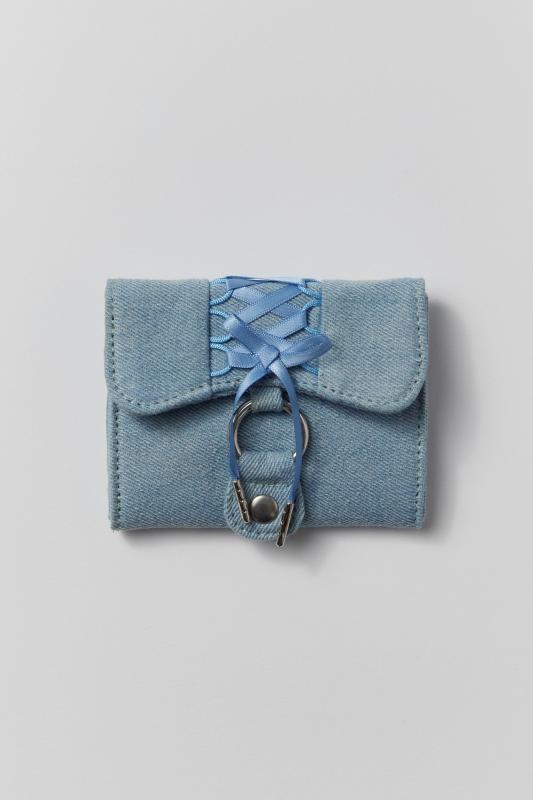 Kimchi Blue retro tan suede textured mini zip around ladies wallet - $14 - From April