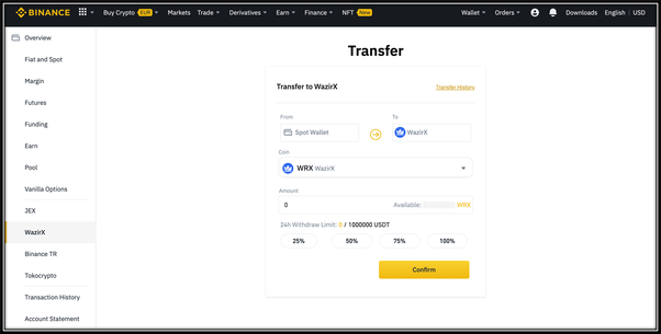 Why was WazirX forced to transfer funds from Binance's wallet service?