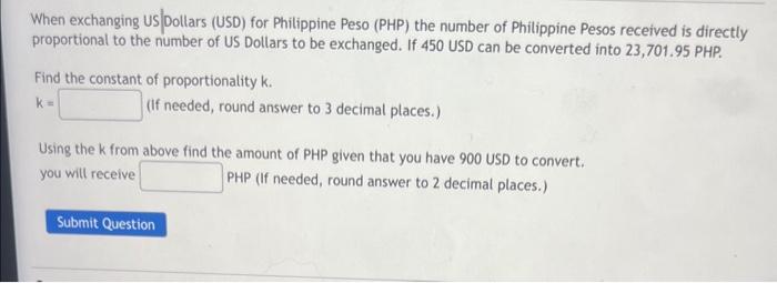 US Dollar to Philippine Peso or convert USD to PHP