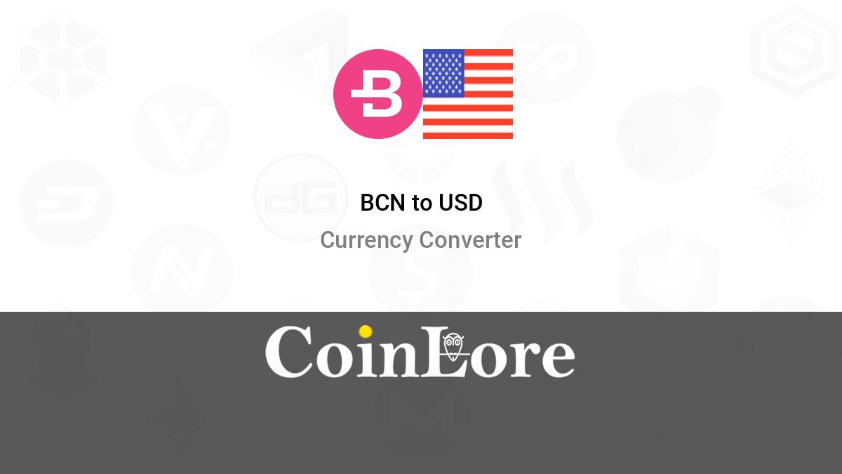 Bytecoin USD (BCN-USD) Price, Value, News & History - Yahoo Finance