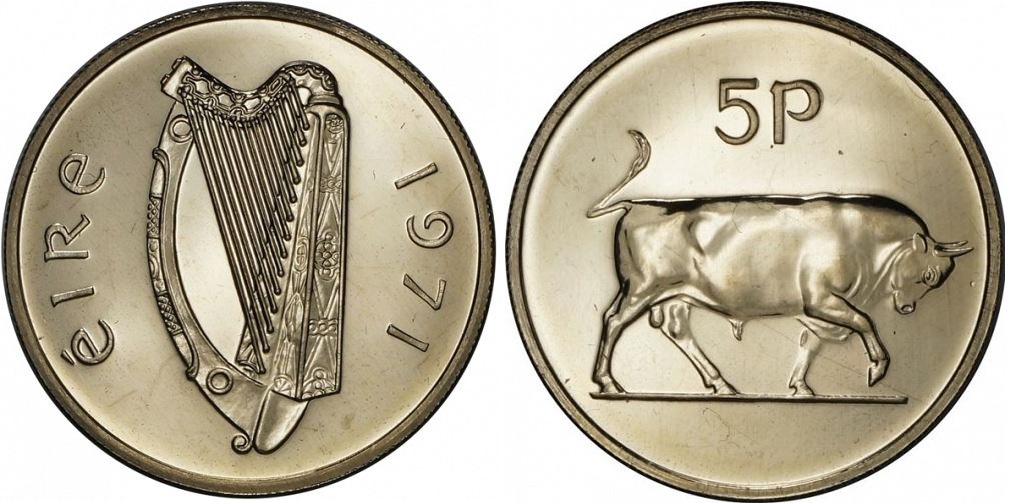 5P - Five Pence from - IRELAND - Eire - Decimal Coinage - The Coin Database