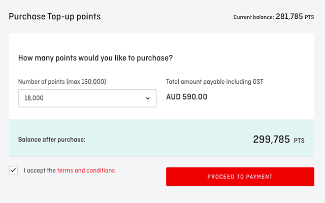 Buying Qantas Points to book a Reward flight