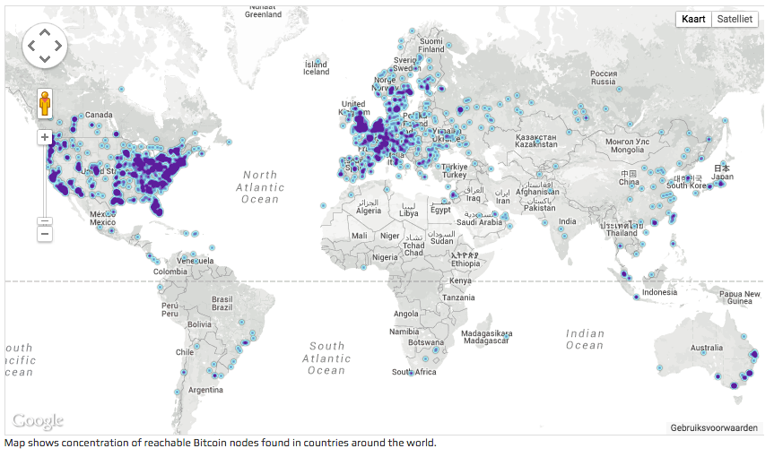 Global Bitcoin Nodes - Bitnodes