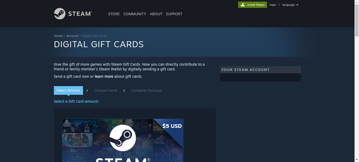 Convert Steam Gift Card to Naira