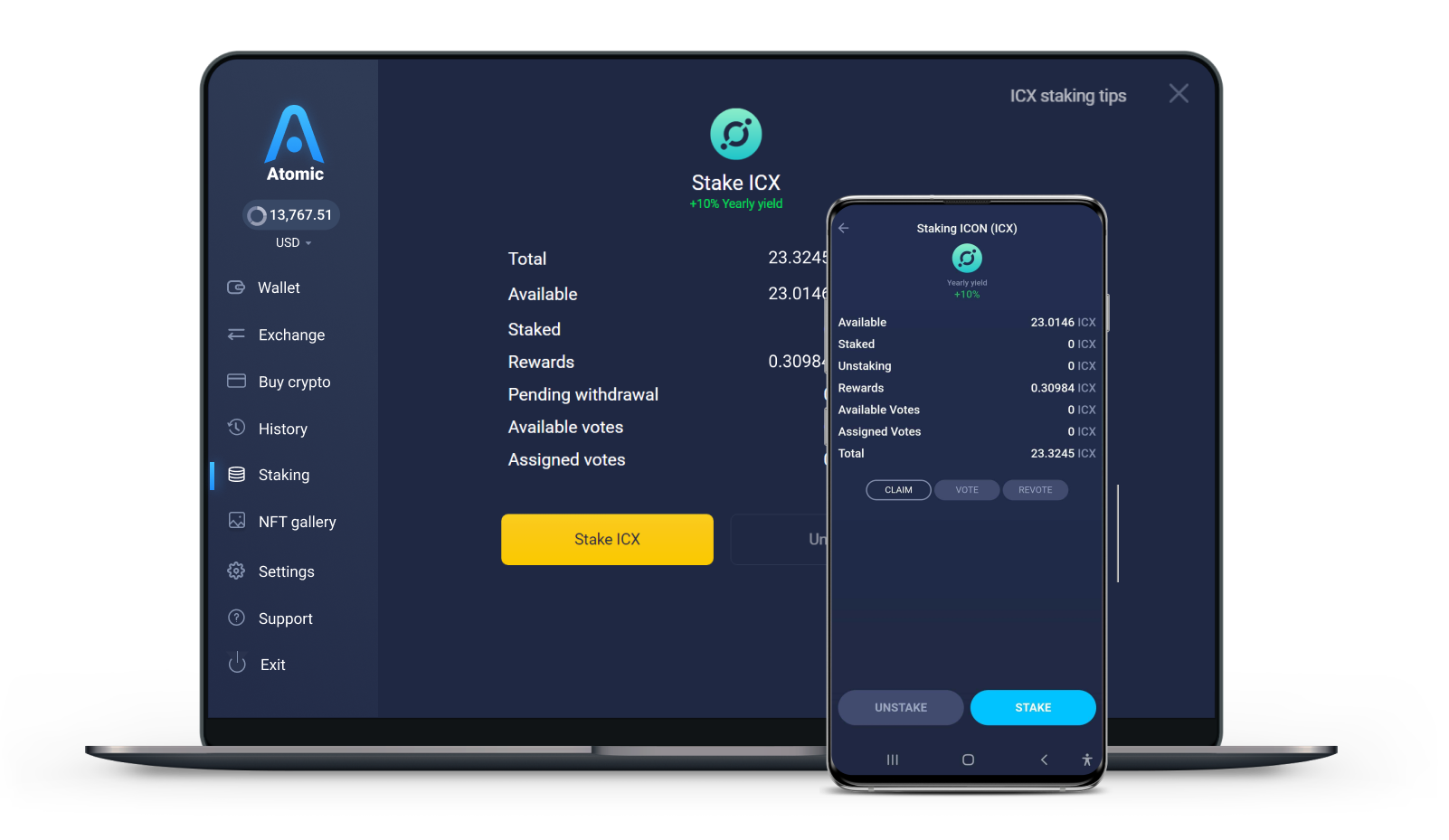 IC-X (ICX) Staking Rewards Calculator