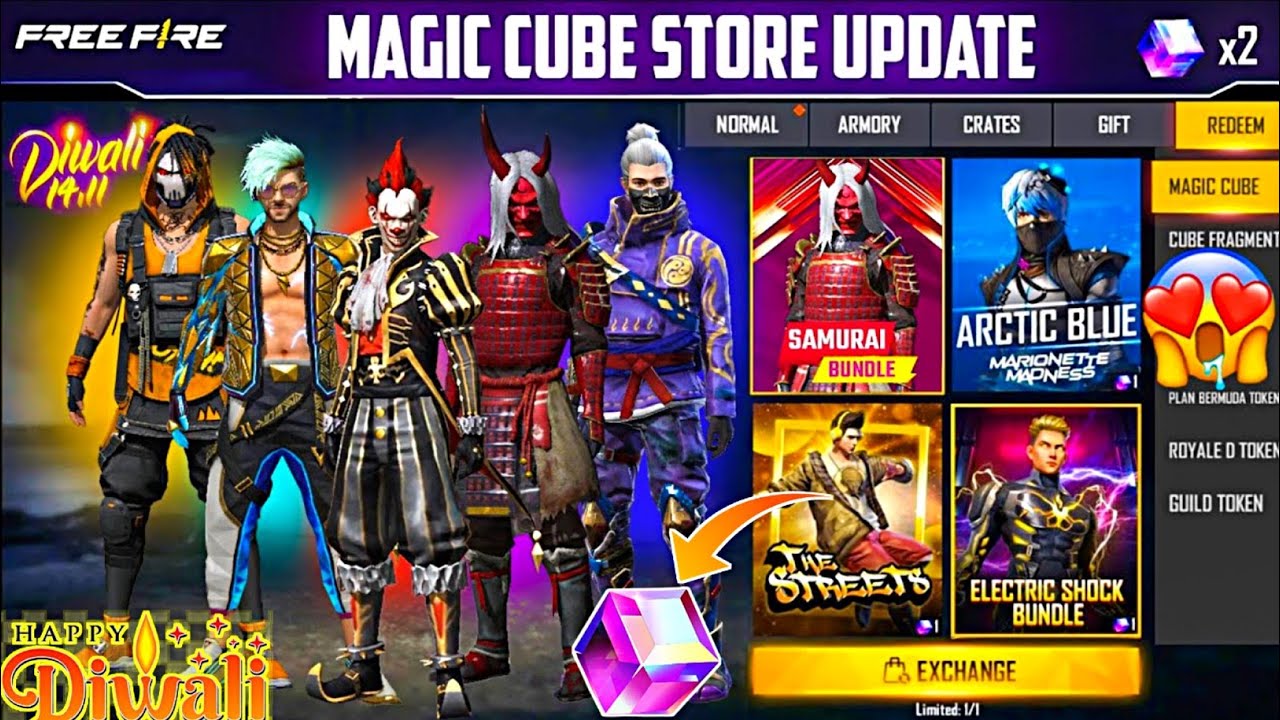 Free Fire Magic Cube Store New Bundles - OB42 Update - Free Fire Booyah!