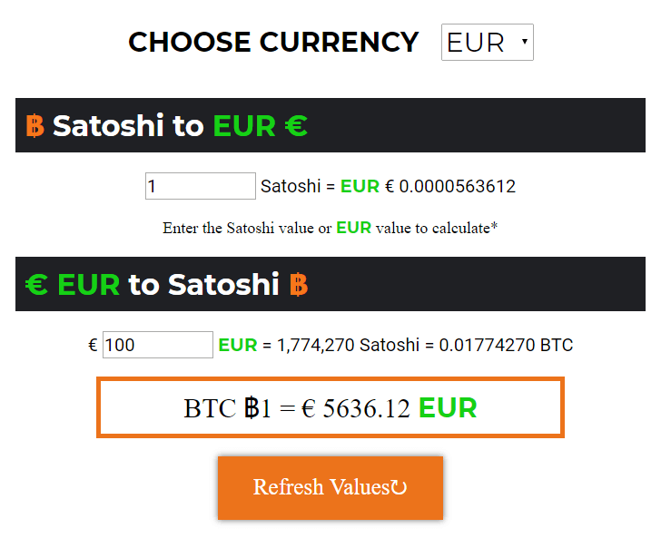 BTC to SATS converter - Bitcoin to Satoshi calculator