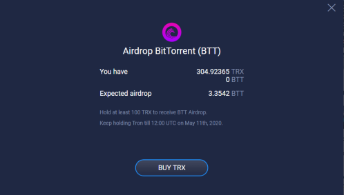 Tron’s BitTorrent Foundation completes fourth round of BTT airdrop for TRX holders