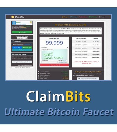 ClaimBits v - Ultimate Bitcoin Faucet Script - Script - Gpl Code List