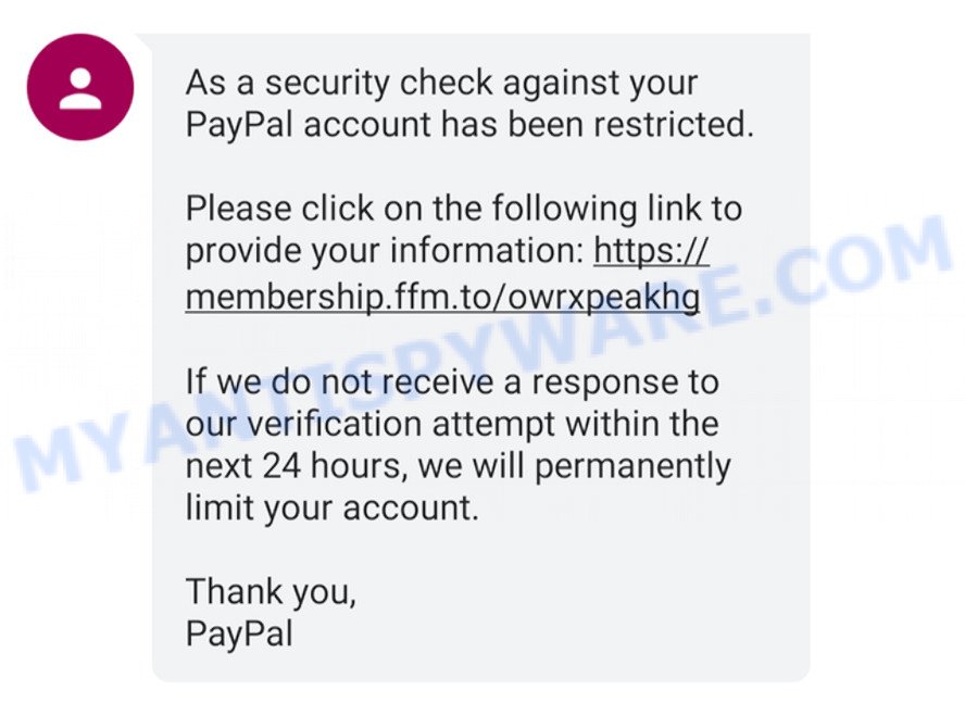 bitcoinlove.fun Guide - Watch Out for This PayPal Text Message Scam