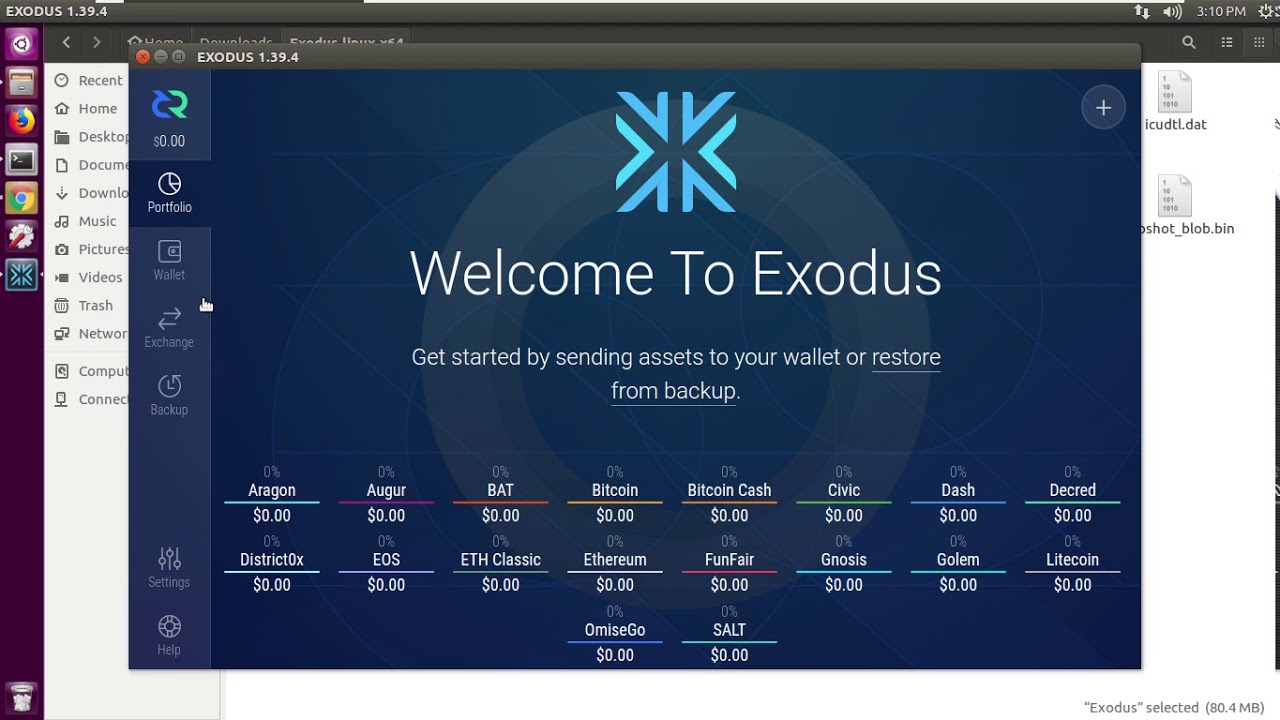 Install Exodus Wallet on Debian using the Snap Store | Snapcraft