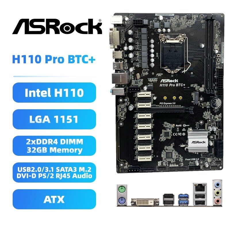 ASRock H Pro BTC ATX Cryptocurrency Mining Palestine | Ubuy