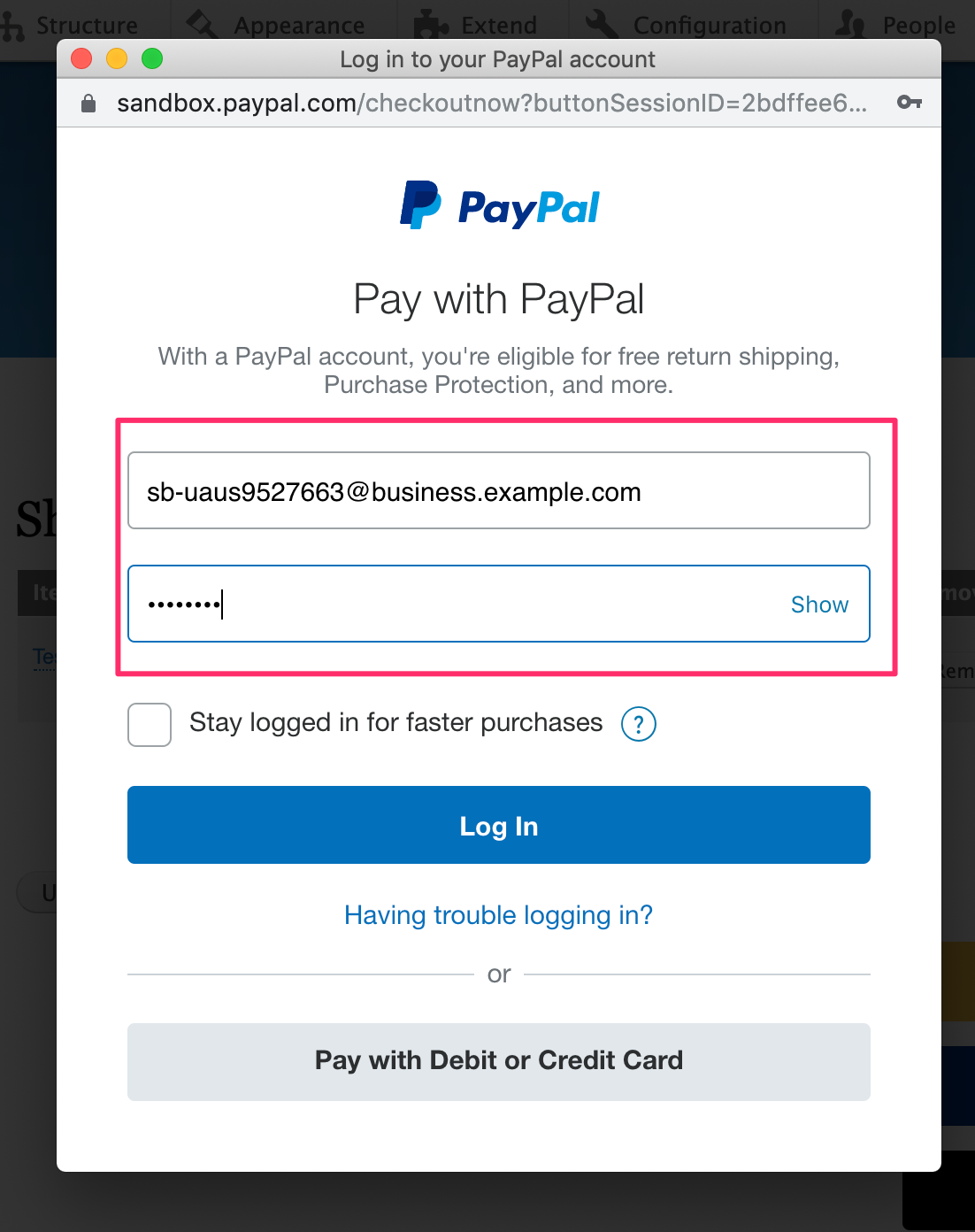 How do I test the PayPal Account Optional feature in the Sandbox? | PayPal US