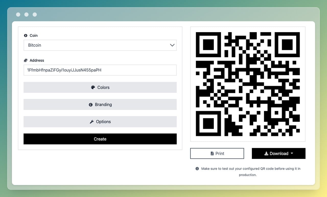 QR Code Generator for Bitcoin Wallet Address | BudgetCoinz